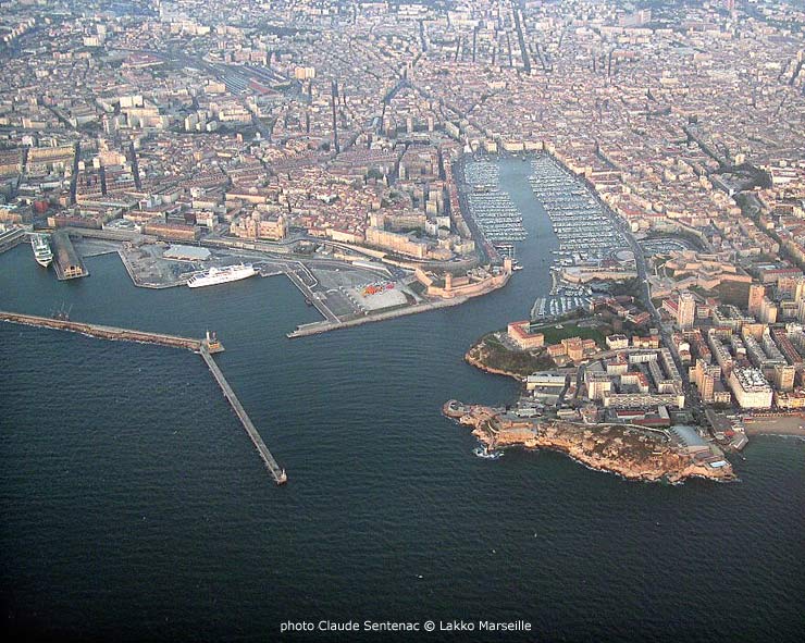 vue aérienne de Marseille