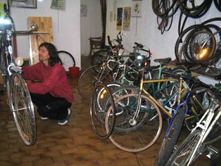 atelier de réparations du vélos